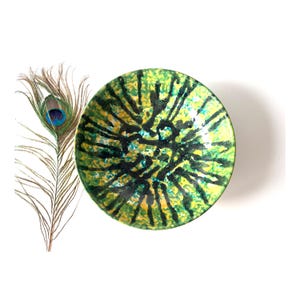 1960s Green Clay Pottery Bowl, Handmade Retro Home Decor, Vintage Hungarian Ceramics, Green Ceramic Table Art, Mid Century Modern Decoration