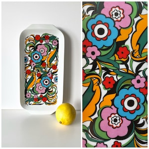 Vintage Kahla Porcelain Serving Tray, Porcelain Floral Plate, Retro GDR Dinner Plate, Kahla Germany Porcelain Platter, Cookie serving dish