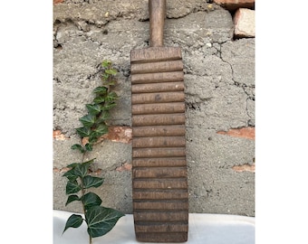 Antique Primitive Wooden Carved Mangle Washing Board, Folk Washboard, Antique Ironing Board, Farmhouse Country Rustic Home Decor, Rural Tool