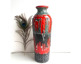 Vintage SCHEURICH KERAMIK Fat Lava Vase, 288-27, West Geman