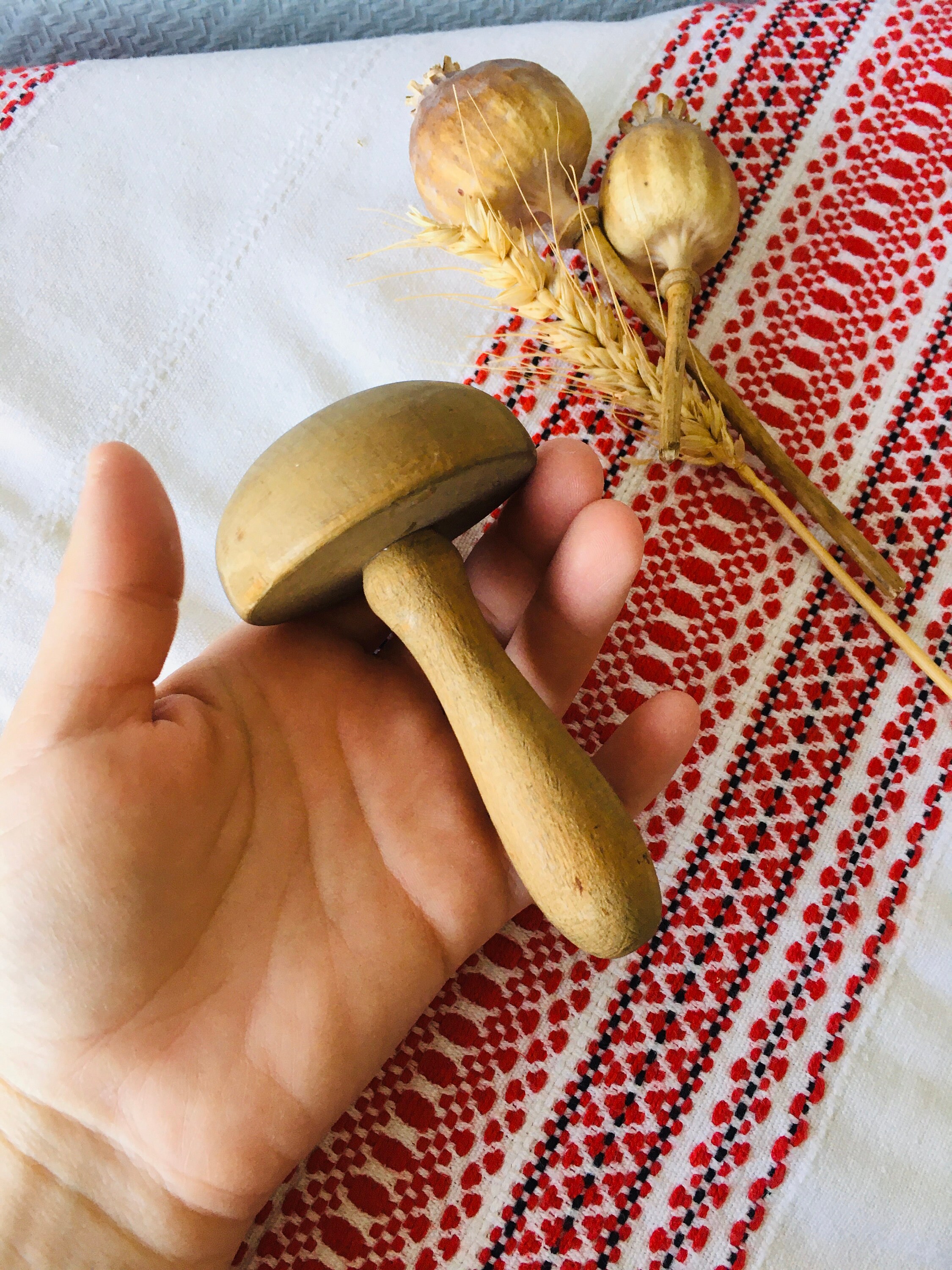 Vintage Wooden Darning Mushroom, Vintage Collectible Sewing Instrument ...