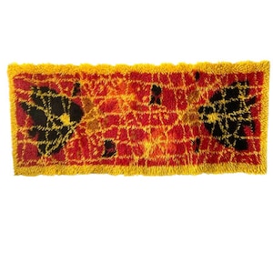 Vintage Mid-Century Moderner Teppich, Mid-Century Moderner Wandbehang, Wandbehang Tapisserie, Mid-Century Modern