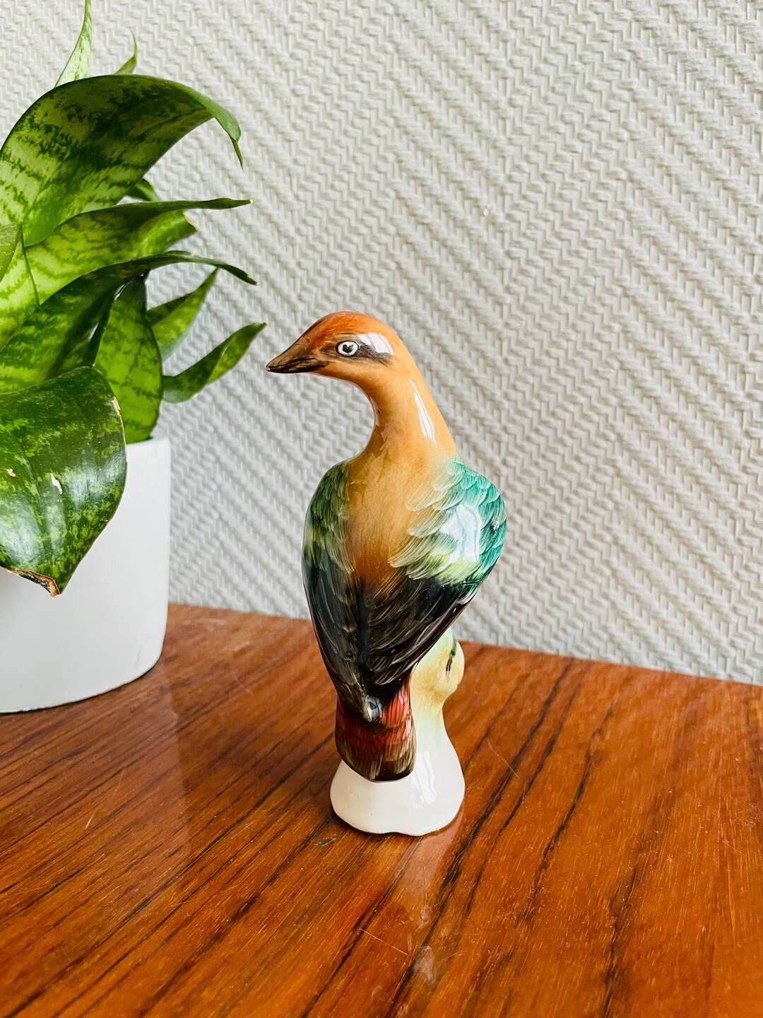 Vintage Ceramic Hand Painted Bird Figurine Porcelain Finch Etsy