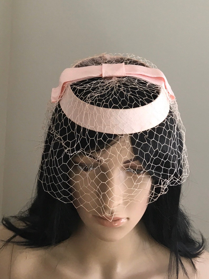 Pink Mid Century Pillbox Hat With Veil. Etsy