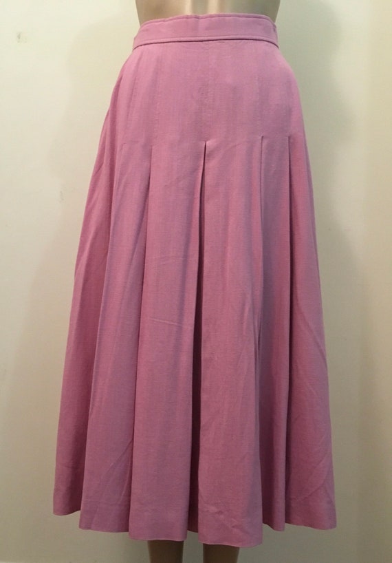 Vintage pink linen skirt. Long linen skirt small.