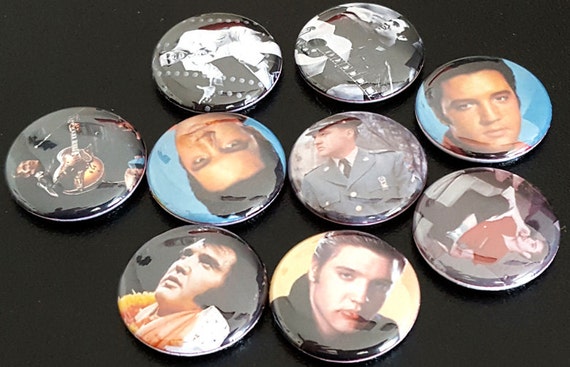 9 Elvis Presley 1 Buttons/Pinbacks/Badges King of Rock | Etsy