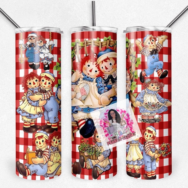 20 0z/40 oz Raggedy Ann and Andy Sublimation Tumblers