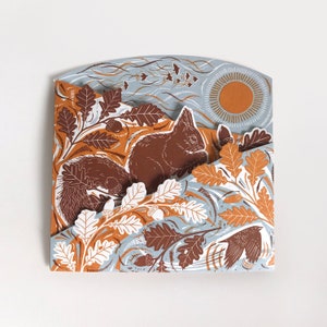 Fold Out Concertina Greetings Card - Squirrel