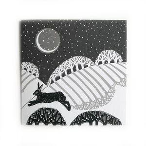 Greetings Card - Moonlit Hare