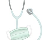 PRE ORDER Stethoscope sticker, mask sticker, covid-19 relief, relief fund, vinyl sticker, weatherproof sticker, due cut sticker