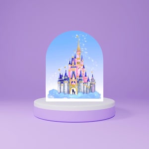 Disney World Castle Vinyl Sticker, Disney Castle Sticker, Fairy Dust Sticker, Walt Disney and Mickey Mouse sticker, castle in the clouds