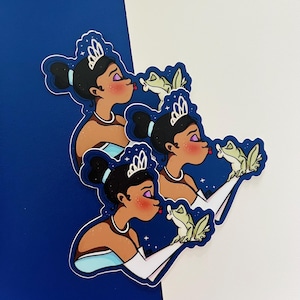 Princess Tiana, Princess and the Frog, The Frog Prince, Disney Princess sticker, laptop sticker, laptop decal, planner sticker, iPad sticker