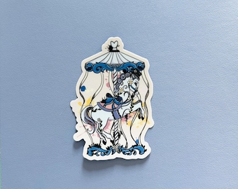 Mary Poppins horse, horse sticker, carousel sticker, disney sticker, purple horse sticker, disneyland sticker, state fair sticker, planner