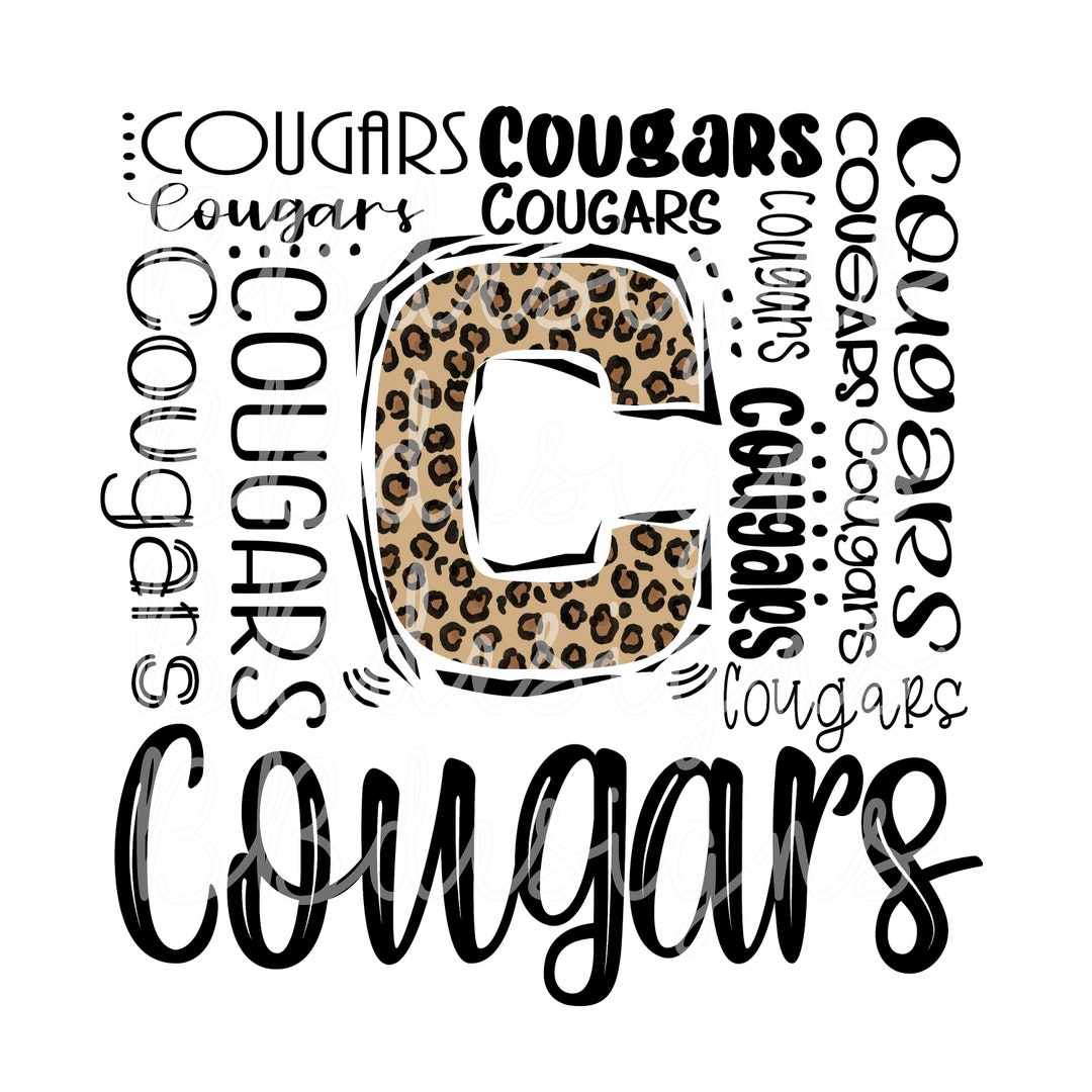 Cougars Typography PNG Etsy