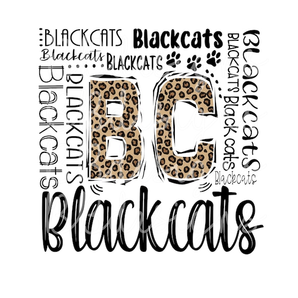 Blackcats Typography PNG