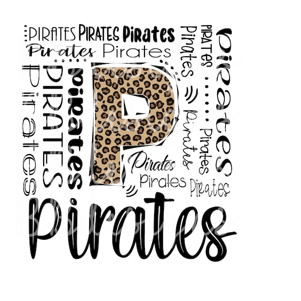 Pirates Typography PNG