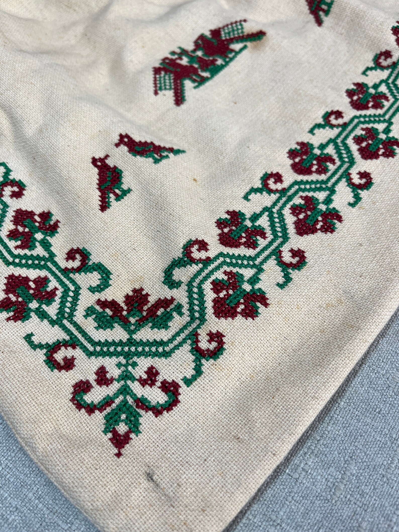 Vintage Sewing Bag Knitting Bag Purse Tote Wood Handles Etsy