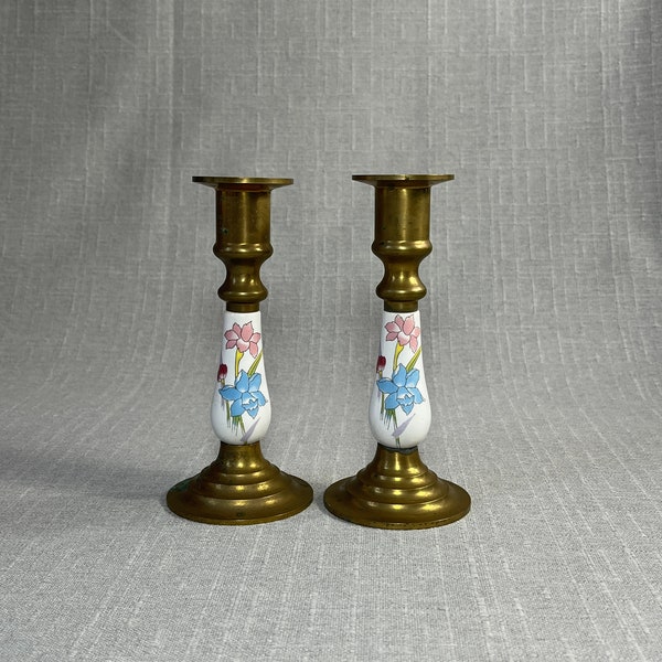 Flower Candlesticks Etsy