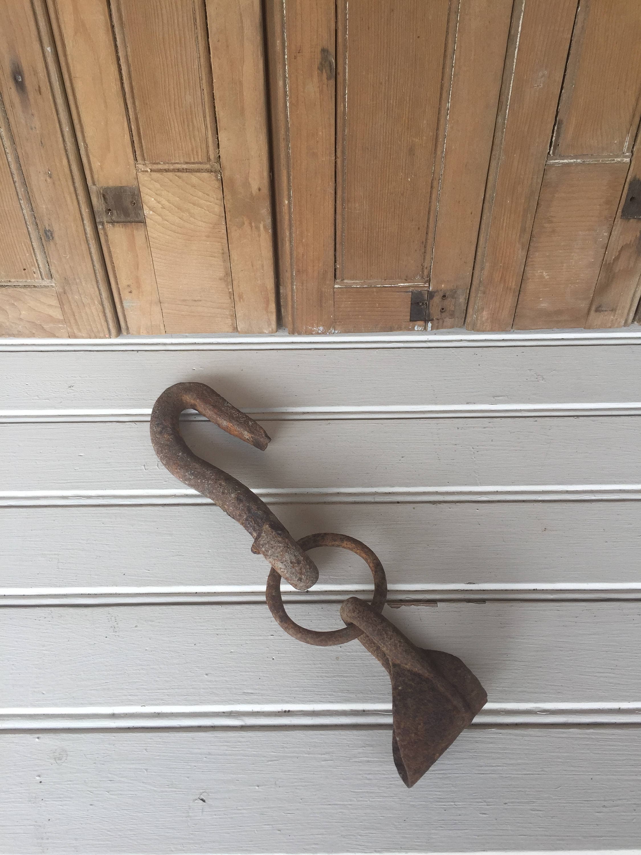 Vintage Cast Iron Hook Antique Rope Guide Hook and Ring Etsy