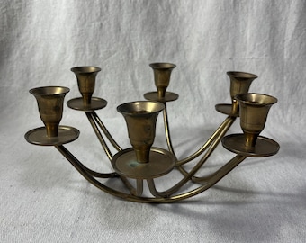 Vintage Brass Candelabra, Centerpiece, Candlestick, Candle Holder
