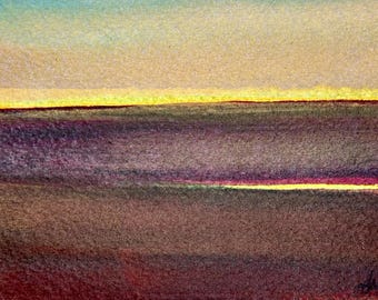 Hand Painted Watercolor Blank Note Card 3.25 x 5 with Envelope | Original Art Work | Landscape Art | Not a Digital Print