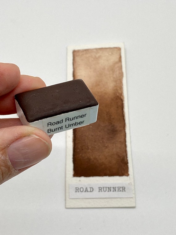 Handmade Road Runner Burnt Umber Watercolor Paint: Non-Toxic Art Supplies