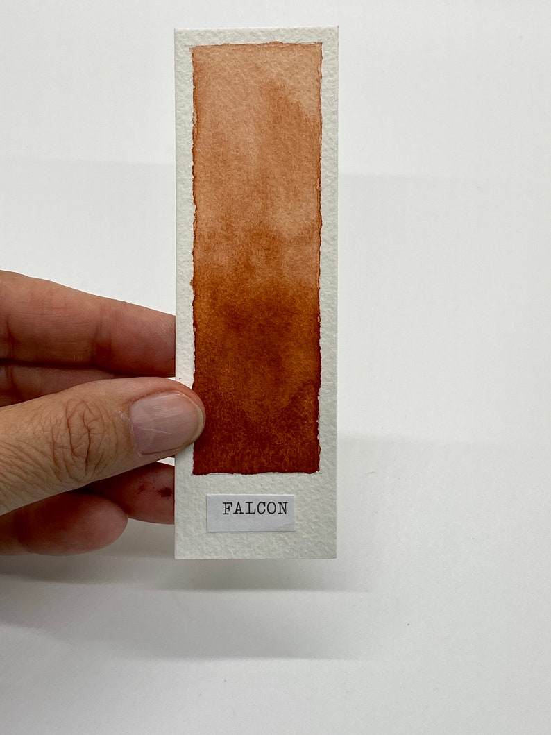 Handmade Watercolor paint CI Y43 Falcon Red Ochre artist paint HALF and WHOLE pans Non toxic image 3