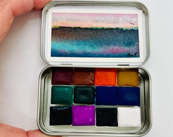 Murder of Crows Mob Artisan Watercolor Set - 12 Essential Colors - Free Shipping in US