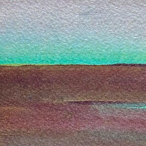 Cartão de nota em branco aquarela pintado à mão encantador 3,25 x 5 com envelope | Obra de arte original | Arte de paisagem | Não é uma impressão digital
