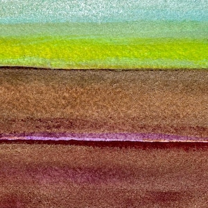 Carte de correspondance vierge aquarelle 3,25 x 5 peinte à la main avec enveloppe | Oeuvre d'art originale | Art du paysage | Pas une impression numérique