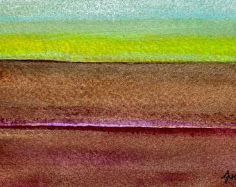 Hand Painted Watercolor Blank Note Card 3.25 x 5 with Envelope | Original Art Work | Landscape Art | Not a Digital Print