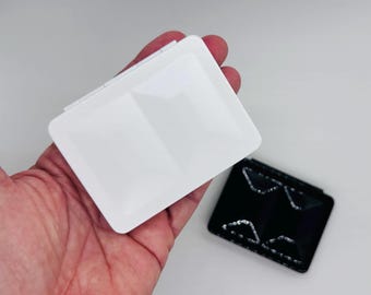 Smallest Artist Watercolor Travel Pocket Palette Made in Italy Black or White - Holds UP to 12 Half pans