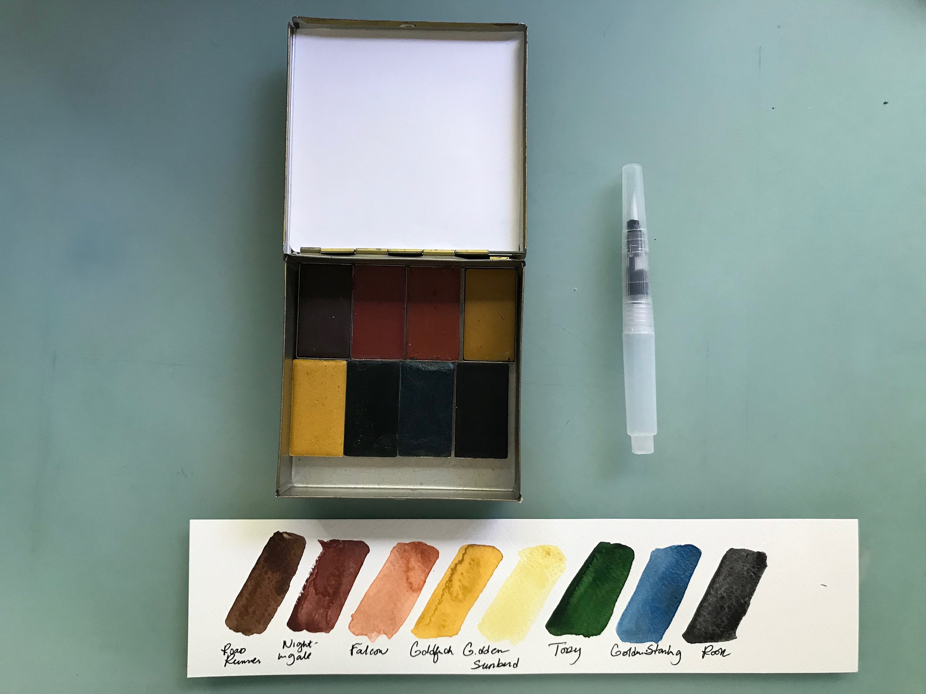 Limited Edition Watercolor Handmade Paint 8 WHOLE pans non toxic