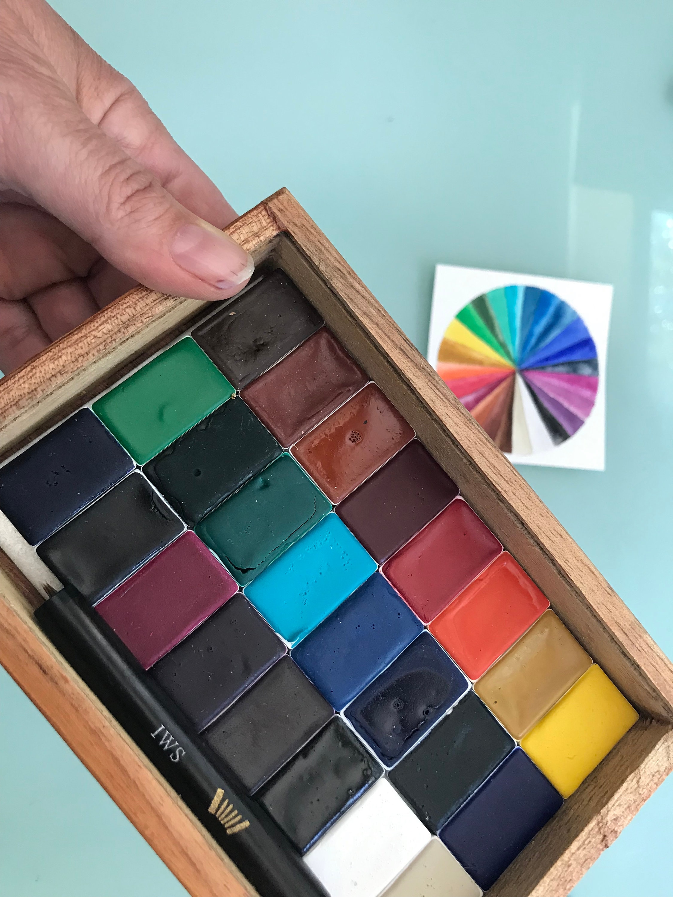 Fine Watercolor Handmade Paint 24 WHOLE pans non toxic watercolor paint