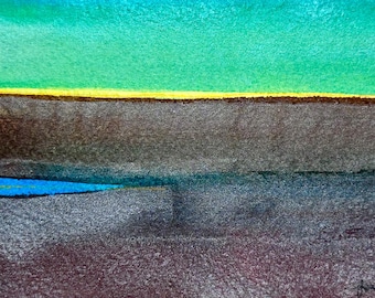 Hand Painted Watercolor Blank Note Card 3.25 x 5 with Envelope | Original Art Work | Landscape Art | Not a Digital Print