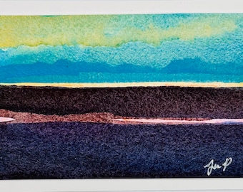 Hand Painted Watercolor Blank Note Card 3.25 x 5 with Envelope | Original Art Work | Landscape Art | Not a Digital Print