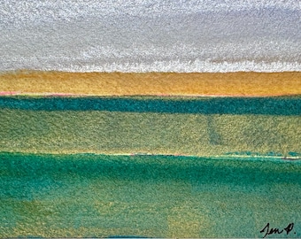 Hand Painted Watercolor Blank Note Card 3.25 x 5 with Envelope | Original Art Work | Landscape Art | Not a Digital Print