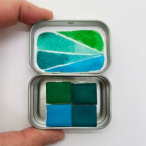 Handmade Watercolors - YOU CHOOSE 4 paints from the shop - Half and Whole pan set