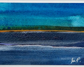 Hand Painted Watercolor Blank Note Card 3.25 x 5 with Envelope | Framable Art Work | Whimsical Landscape Art | Not a Digital Print