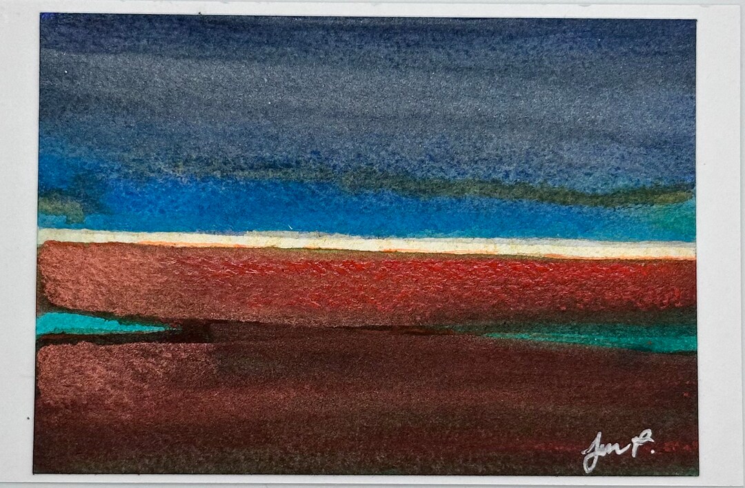 Hand Painted Watercolor Blank Note Card 3.25 X 5 With Envelope Original ...