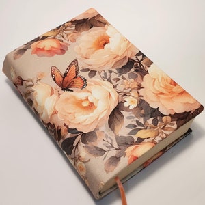 Couverture de livre A5 réglable, Couverture de livre en tissu, Couverture de livre réutilisable, Étui de livre fait main, Couverture de livre de poche, Protège-livre