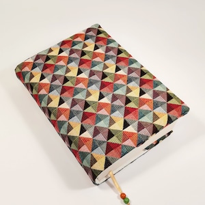 Couverture de livre infinie colorée, jaquette de livre en tissu, couverture de livre ajustable a5, protège-livre
