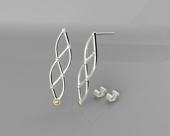 White gold celtic earrings deals