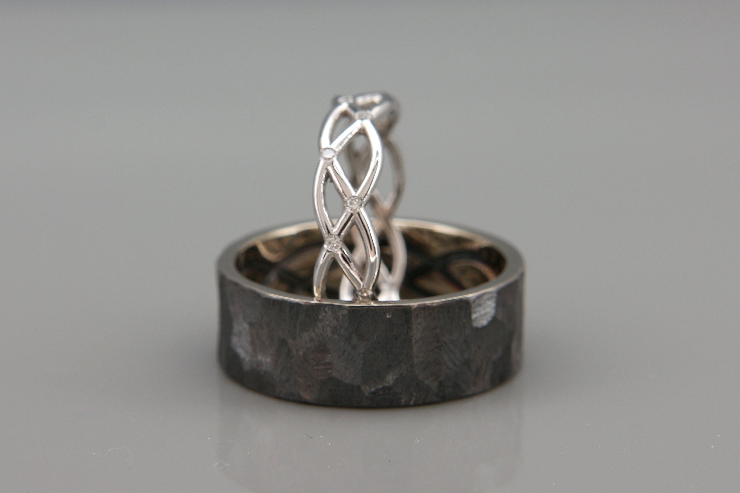 Fede Nuziale In Tungsteno Nero Da Uomo: Anello Per Anniversario - Foto 4