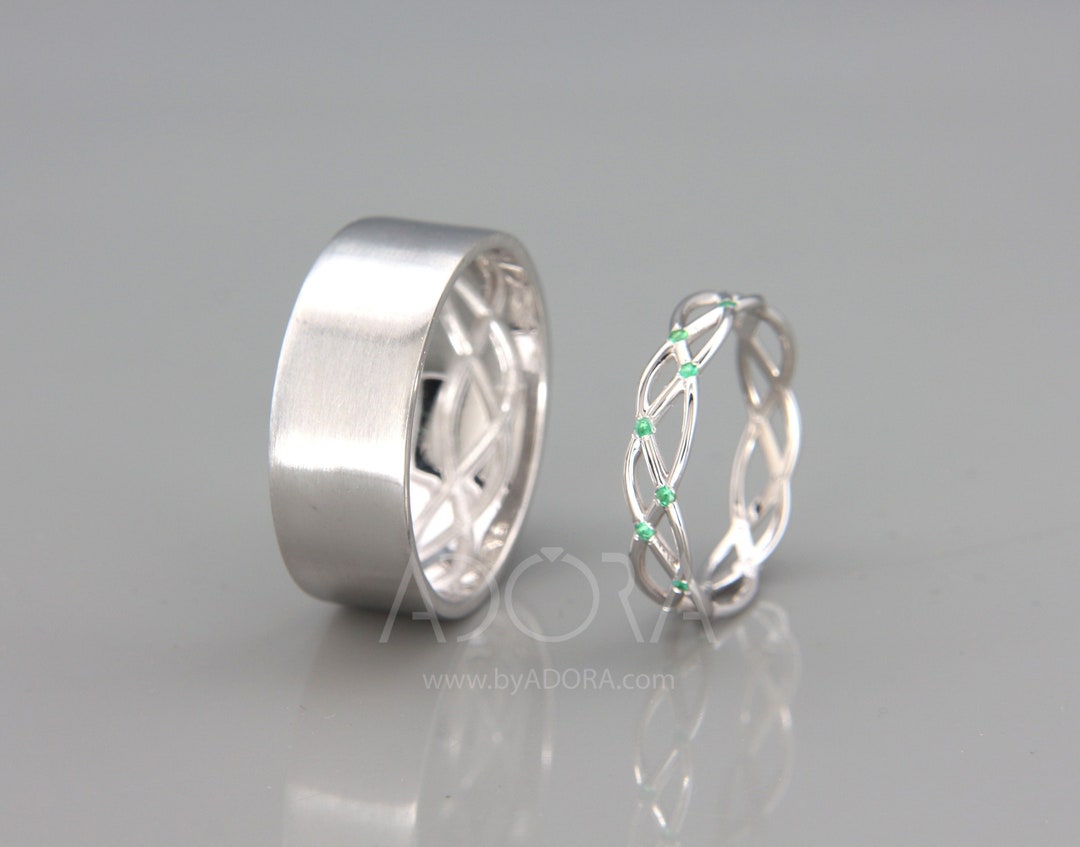 Anello Oro Bianco Ferma Fede Oro Ferma Fede Nuziale Fedina Blocca