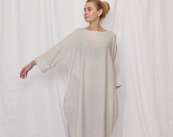 white dress women, linen dresses for women, plus size linen dress, long sleeves dress, linen womens clothing, white summer dress, linen