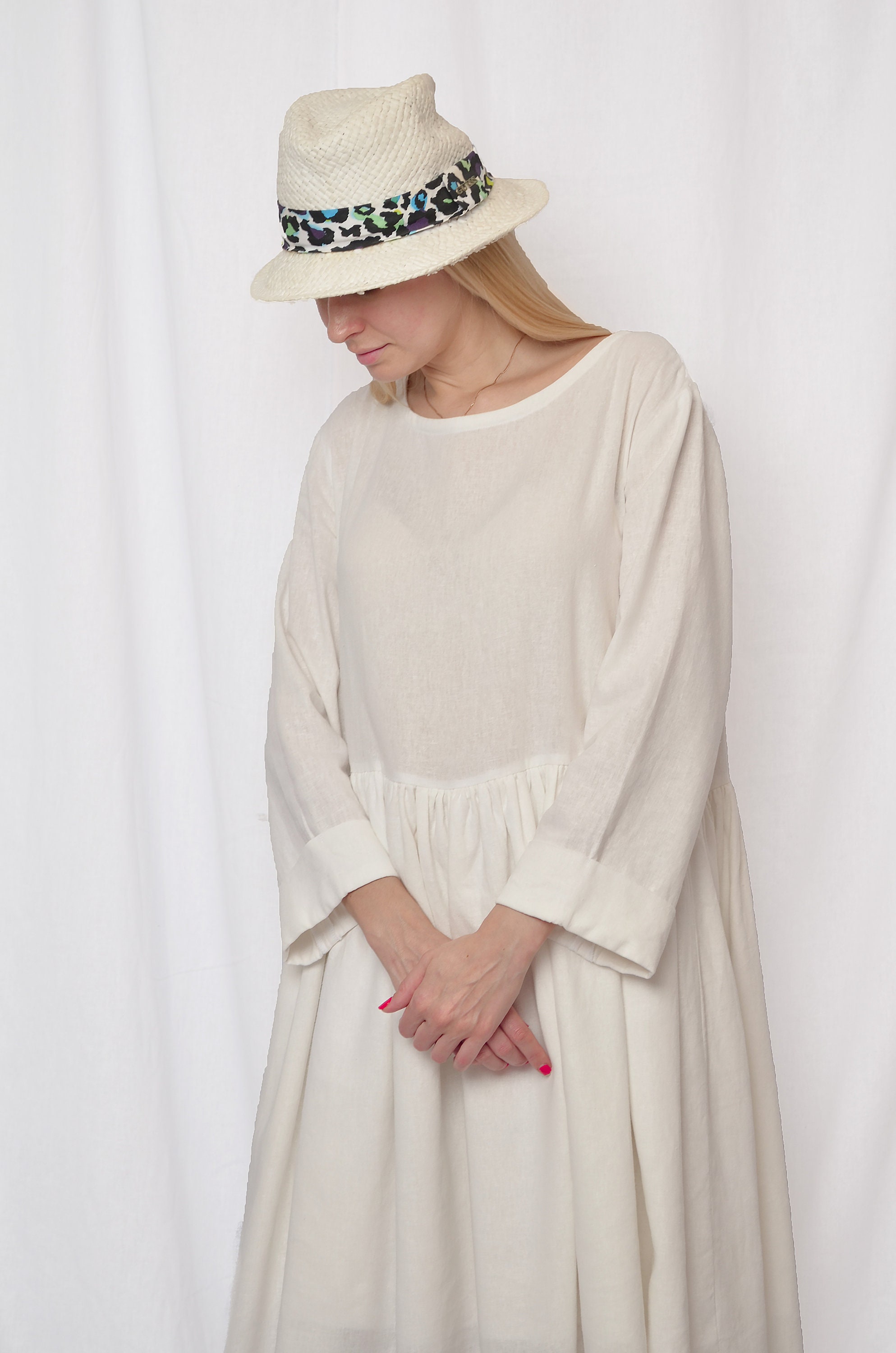 White Linen Dress Plus Size Clothing Linen Womens Clothing Etsy