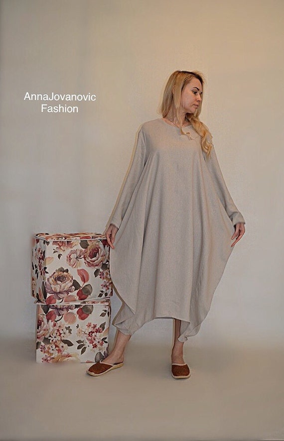Linen Womens Clothing Plus Size Clothing White Linen Dress Etsy