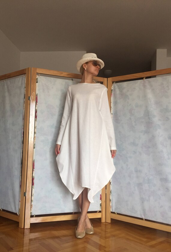 linen womens clothing plus size clothing white linen dress | Etsy