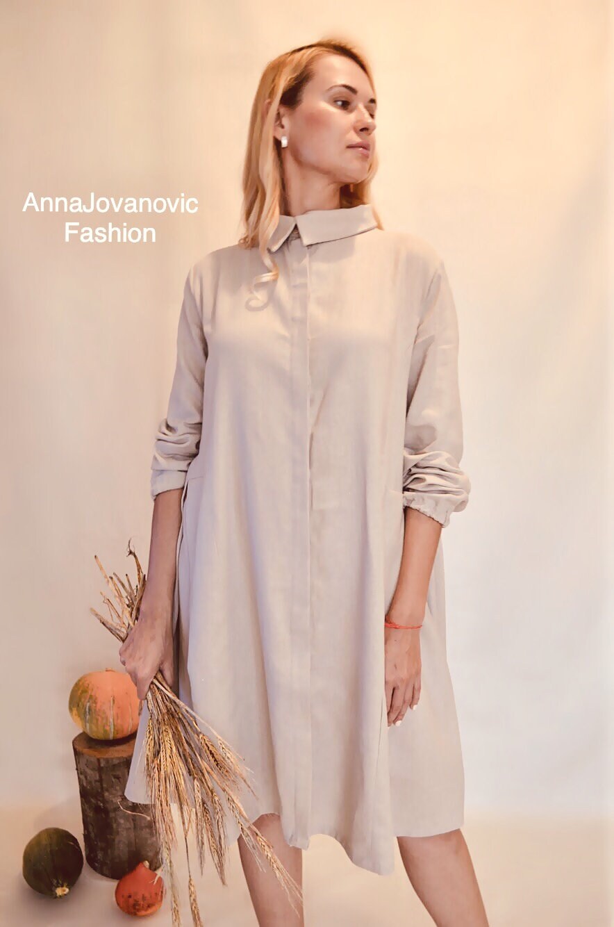 White Linen Dress Linen Womens Clothing Linen Dresses for Etsy